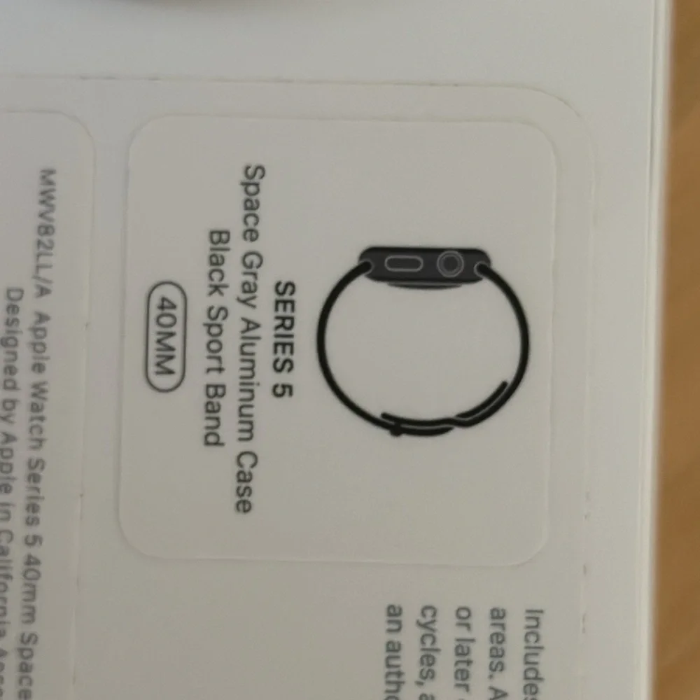 Apple Watch Series 5 40MM Space Gray Aluminum Case With Black Sport Band
